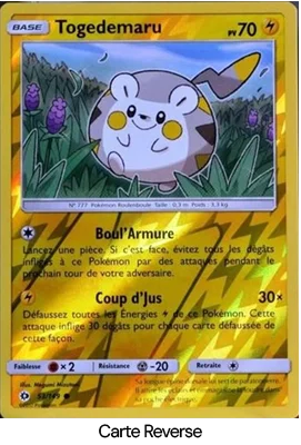 Détails de la carte Pokémon Reverse - Estimations gratuites par nos experts