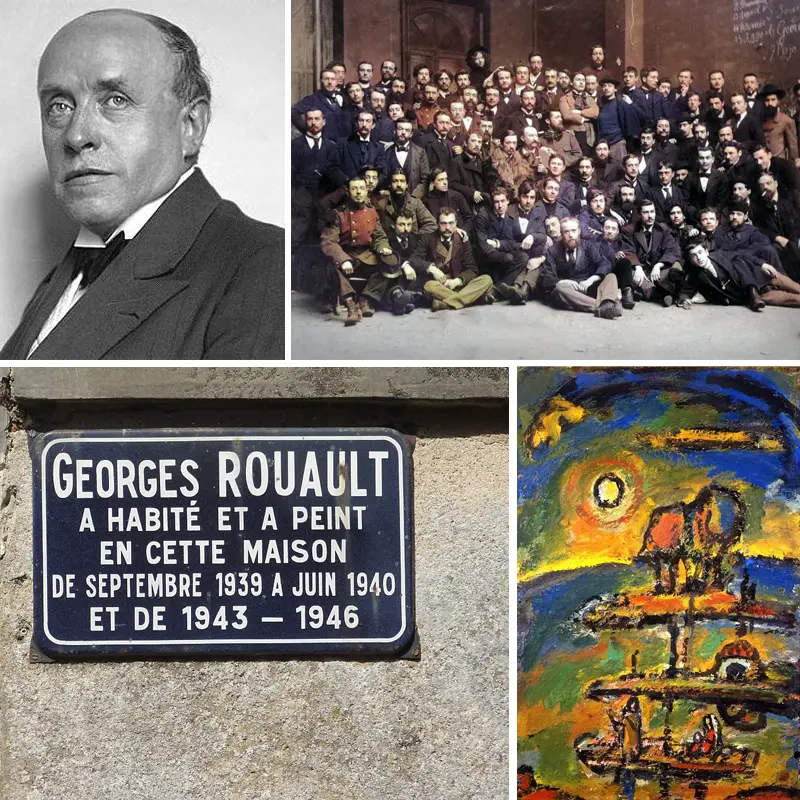 Georges Rouault Né le 27 mai 1871 à Paris et mort le 13 février 1958 à Paris, est un peintre et graveur français. Votre estimation gratuite par nos commissaires-priseurs Pastor Maison de Ventes