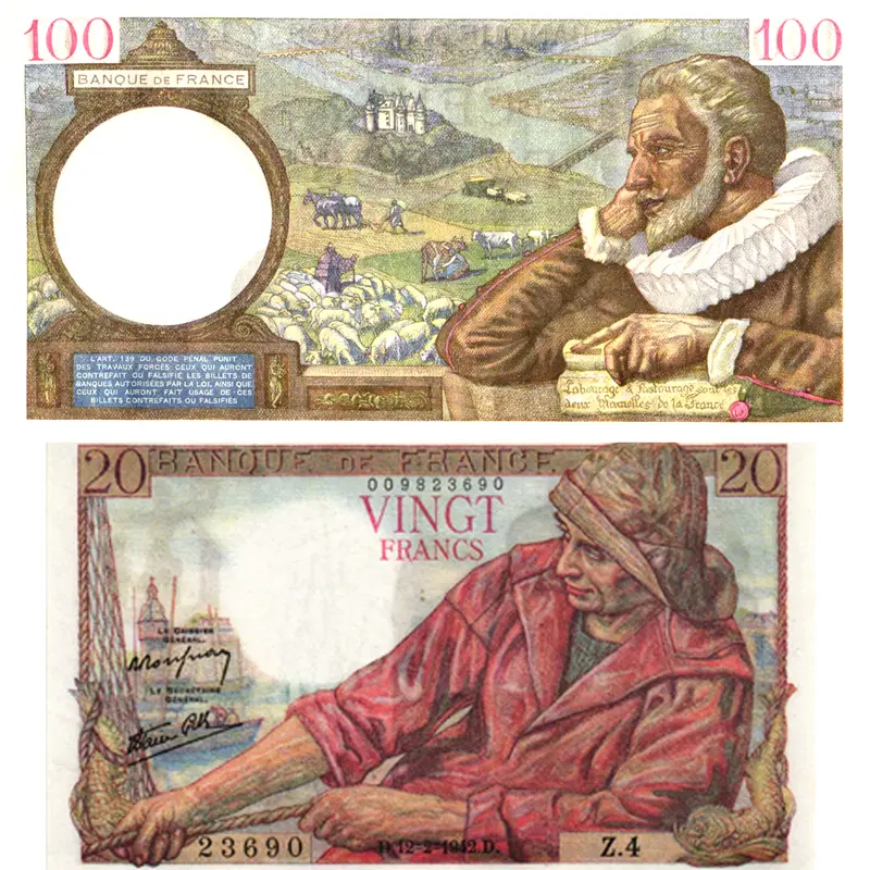 Lucien Jonas - Billet de banque 100 francs Sully