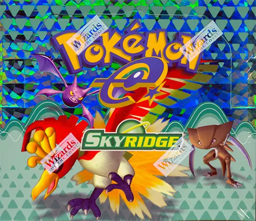 Pokémon - WotC - La série Skyridge a été lancée aux États-Unis le 12 mai 2003. Elle comprend un total de 182 cartes.