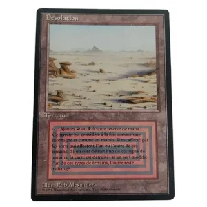 MAGIC THE GATHERING - Carte double terrain - Désolation - Édition Foreign Black Bordered, 1995 - FR - Adjugée 540€