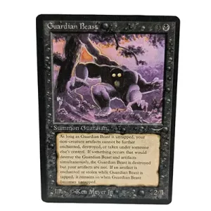 Carte Magic The Gathering - Guardian Beast - Édition Arabian Nights Excellent état - Adjugée 470€ par Pastor Maison de Ventes