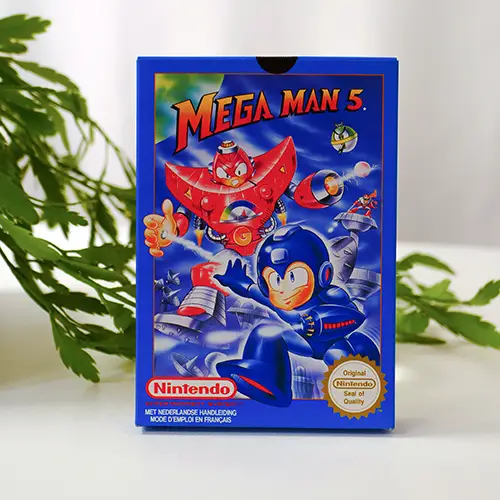 Mega Man 5 est un jeu d'action-plate-formes développé et édité par Capcom sur NES en 1992. NES - NINTENDO - Mega Man 5 - Neuf, scellé aux enchères. Adjugé 1764€ en 2025 par Pastor Maison de Ventes.