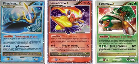 120/130 Pingoléon Niv.X Holographique - 121/130 Simiabraz Niv.X Holographique - 122/130 Torterra Niv.X Holographique