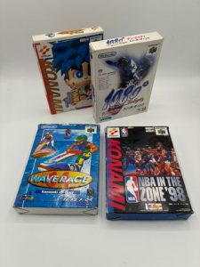 Nintendo 64 - Lot de 4 jeux comprenant édition japonaise : - Wave Race 64 - Mystical Ninja Goemon - 1080 Ten Eighty Snowboard - NBA in the Zone 98