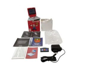 Nintendo - Game Boy Advance SP - Mario Limited Edition Park - Console portable - Test d'allumage effectué avec succès. Avec notices, cale en carton, plastique de protection, cordon d'alimentation, boîte.