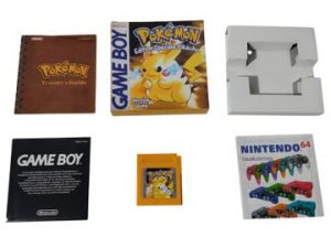 Nintendo - Game Boy - Jeu : Pokémon Version Jaune, édition spéciale Pikachu. Avec notices, cale en carton, boîte. Version du jeu FRA.