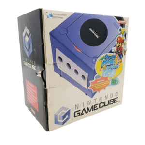Nintendo - GameCube - Super Mario Sunshine Pak - Console de salon - Test d'allumage effectué avec succès. Avec une manette (fonctionnelle, jeu Super Mario Sunshine, Carte mémoire avec sa boîte, notices, cordon d’alimentation, câbles vidéo, câble péritel, boîte.
