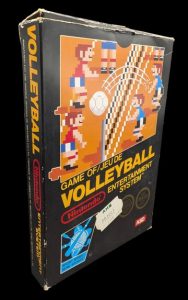 Nintendo - Nes - Jeu Volleyball. Avec boîte, fourreau, notice, poster, cale en polystyrène. Version du jeu FRA. Mention ASD (Première distribution française).