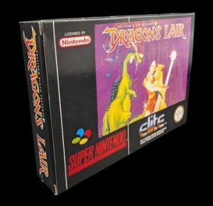 Nintendo - Super NES - Jeu Dragon's Lair. Avec boîte, notices, cale en carton. Version du jeu FAH.