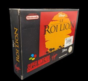 Nintendo - Super NES - Jeu Le Roi Lion. Avec boîte, notices, cale en carton. Version du jeu FAH.