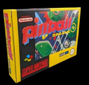 Nintendo - Super NES - Jeu Pinball Dreams. Avec boîte, notices, sachet de protection, cale en carton. Version du jeu FAH.