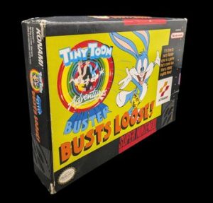 Nintendo - Super NES - Jeu Tiny Toon, Buts Loose! Avec boîte, notices, cale en carton. Version du jeu USA/CAN.