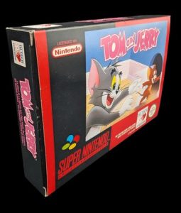 Nintendo - Super NES - Jeu Tom and Jerry. Avec boîte, notice, cale en carton. Version du jeu FAH.