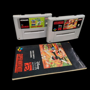 Nintendo - Super Nes - Lot de 2 jeux : Donald in Maui Mallard et Tiny Toon Buster Busts Loose. Avec 1 notice. Version des jeux FAH + EUR.