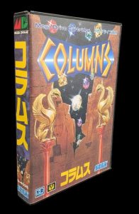 Sega - Mega Drive - Jeu Columns. Avec boîte, cartouche, notice. Version du jeu en japonais.