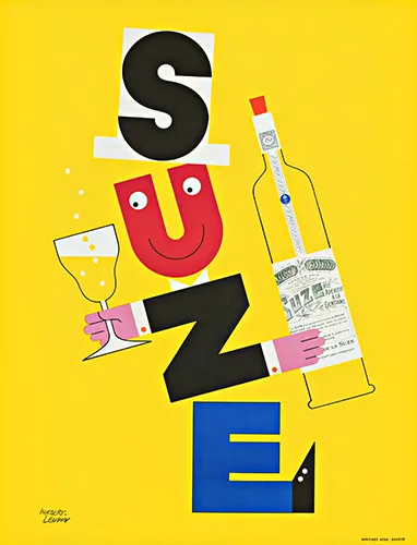 LEUPIN HERBERT. Suze Apéritif á La Gentiane.