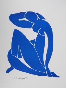 Henri Matisse (1869-1954) (d'après) Nu bleu V Lithographie en bleu Signée dans la planche Justifiée HC Sur vélin Arches 65 x 50 cm Tirage a 250 exemplaires plus quelques épreuves HC Excellent état Expédition obligatoire, jusqu'à 5 Lithographies dans votre colis pour 14,76€ TTC en France Métropolitaine, et 29,64€ TTC pour l'Europe