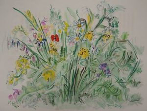 Raoul DUFY Fleurs printanières, 1953 Lithographie originale, rehaussée à l'aquarelle au pochoir Signée dans la planche Sur vélin d'Arches 28 x 38 cm Excellent état Expédition obligatoire, jusqu'à 5 Lithographies dans votre colis pour 14,76€ TTC en France Métropolitaine, et 29,64€ TTC pour l'Europe