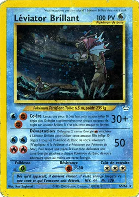 Léviator Brillant est une carte Pokémon Brillant de l'extension Neo Revelation, à l'effigie du Pokémon Léviator.