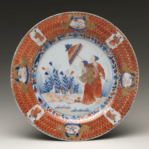 Assiette (1734–37) période EDO (1615–1868). Porcelaine
